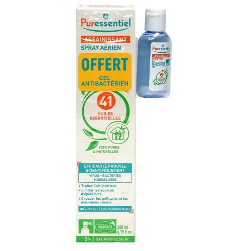 Spray aérien assainissant 200ml + gel antibactérien 25ml