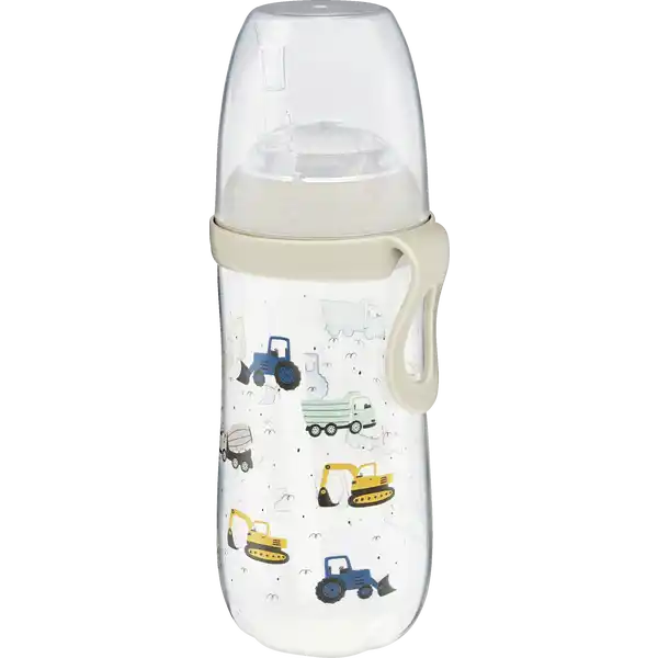 Trinkhalmflasche Flexstraw 360ml ab 12 Monate  /  GRAU