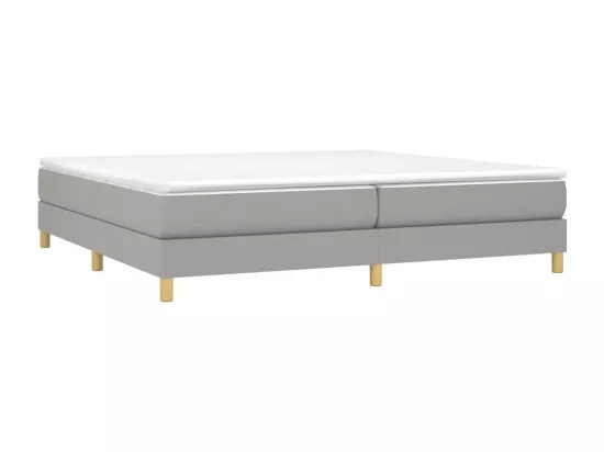 Sommier à lattes de lit Gris clair 200x200 cm Tissu