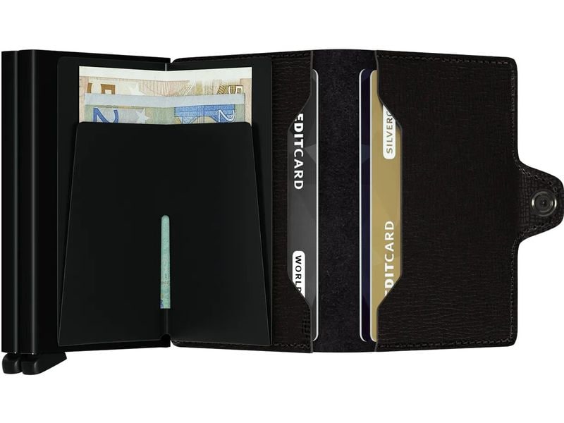 SECRID Portemonnaie Twinwallet Crisple Black Geldbörse mit RFID-Schutz