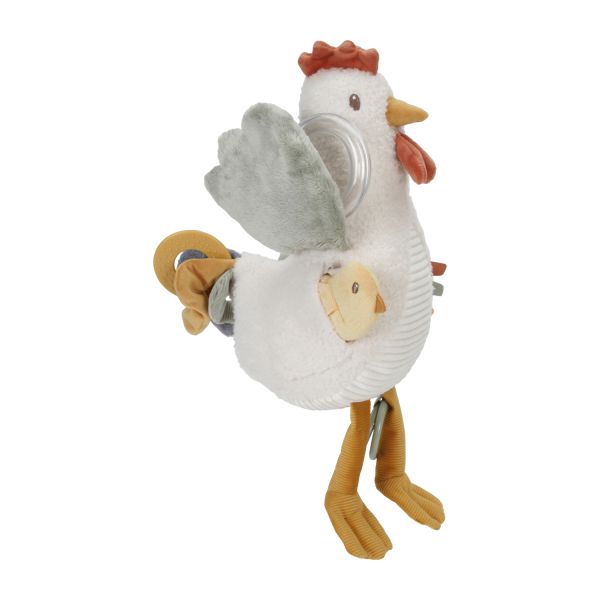 Little Dutch Little Farm Kip Activiteitenknuffel - 25 cm