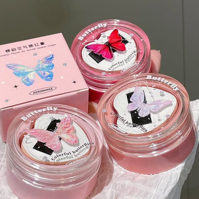 HERORANGE - Butterfly Rhyme Air Powder Blusher Cream - (1-3)