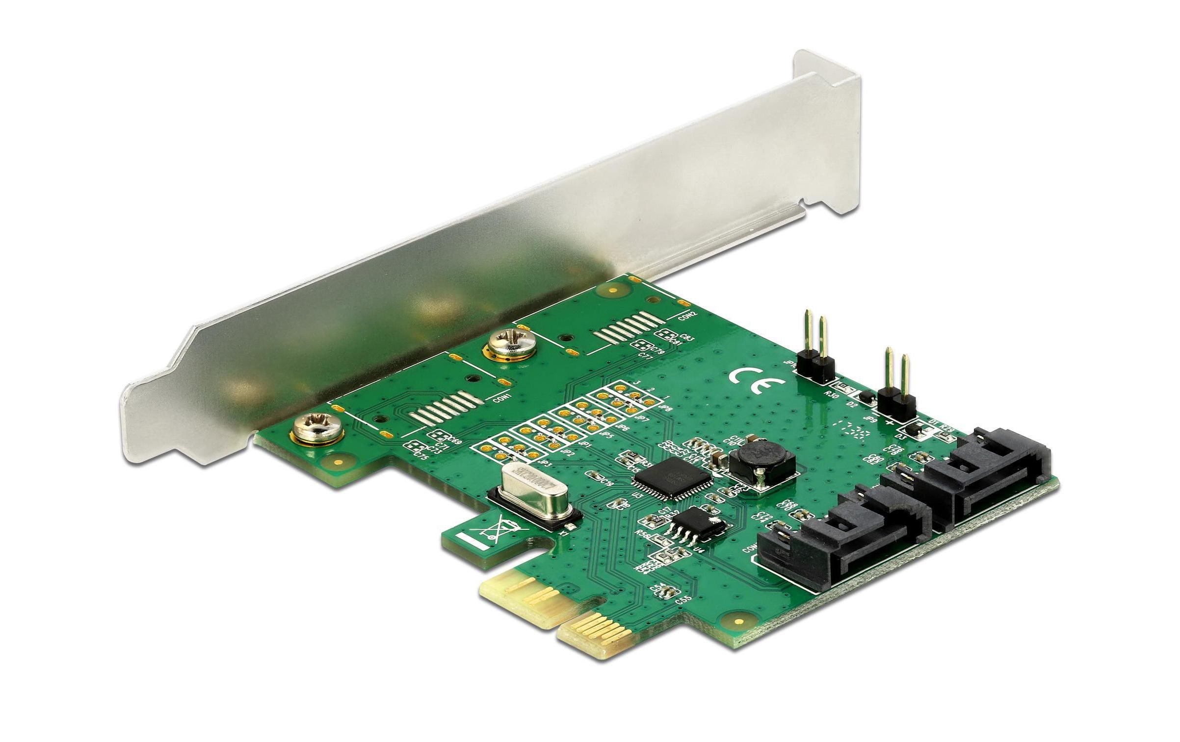 RAID-Controller PCI-Ex1- 2x SATA Chipsatz ASM1061RDelock 2 Port SATA PCI Express Karte mit RAID