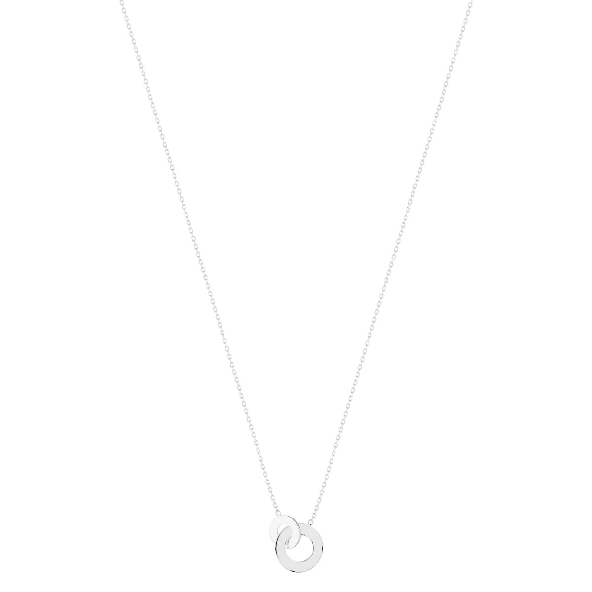 Collier argent 925 anneaux entrelacés personnalisables 45 cm
