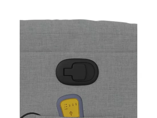 Fauteuil massant inclinable Gris clair Tissu