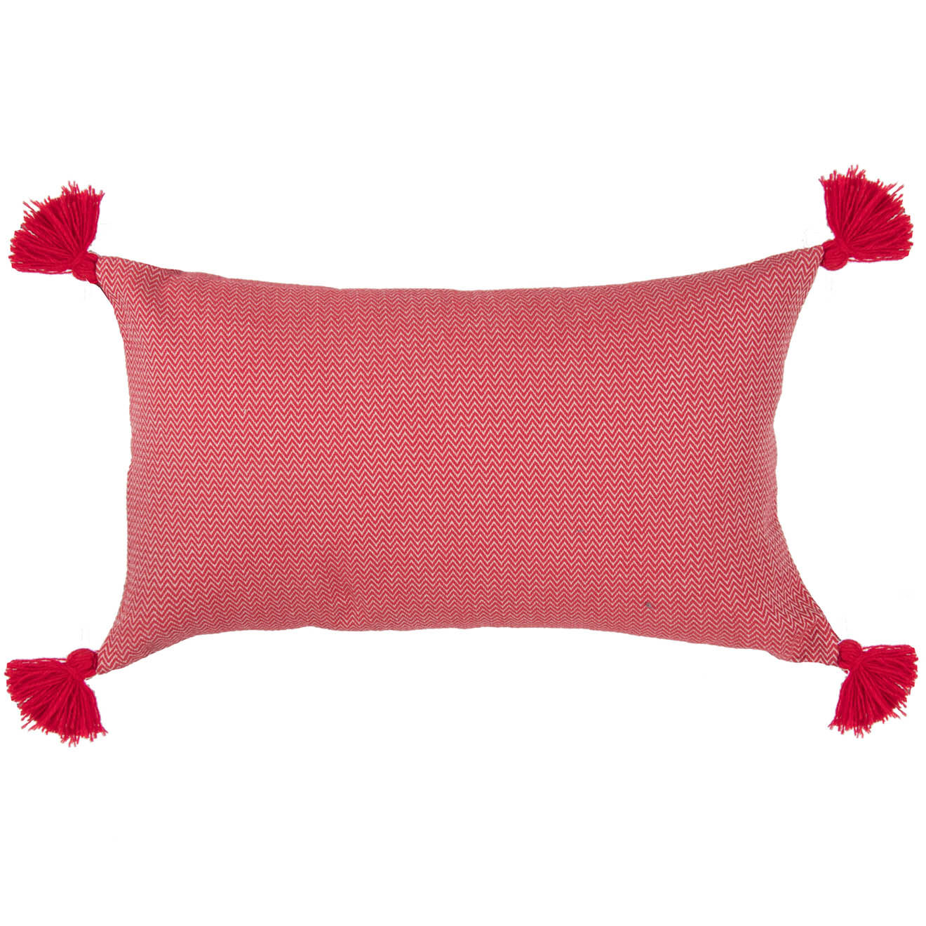 Febronie Housse de coussin chevron Stockholm rouge - 50x30 cm