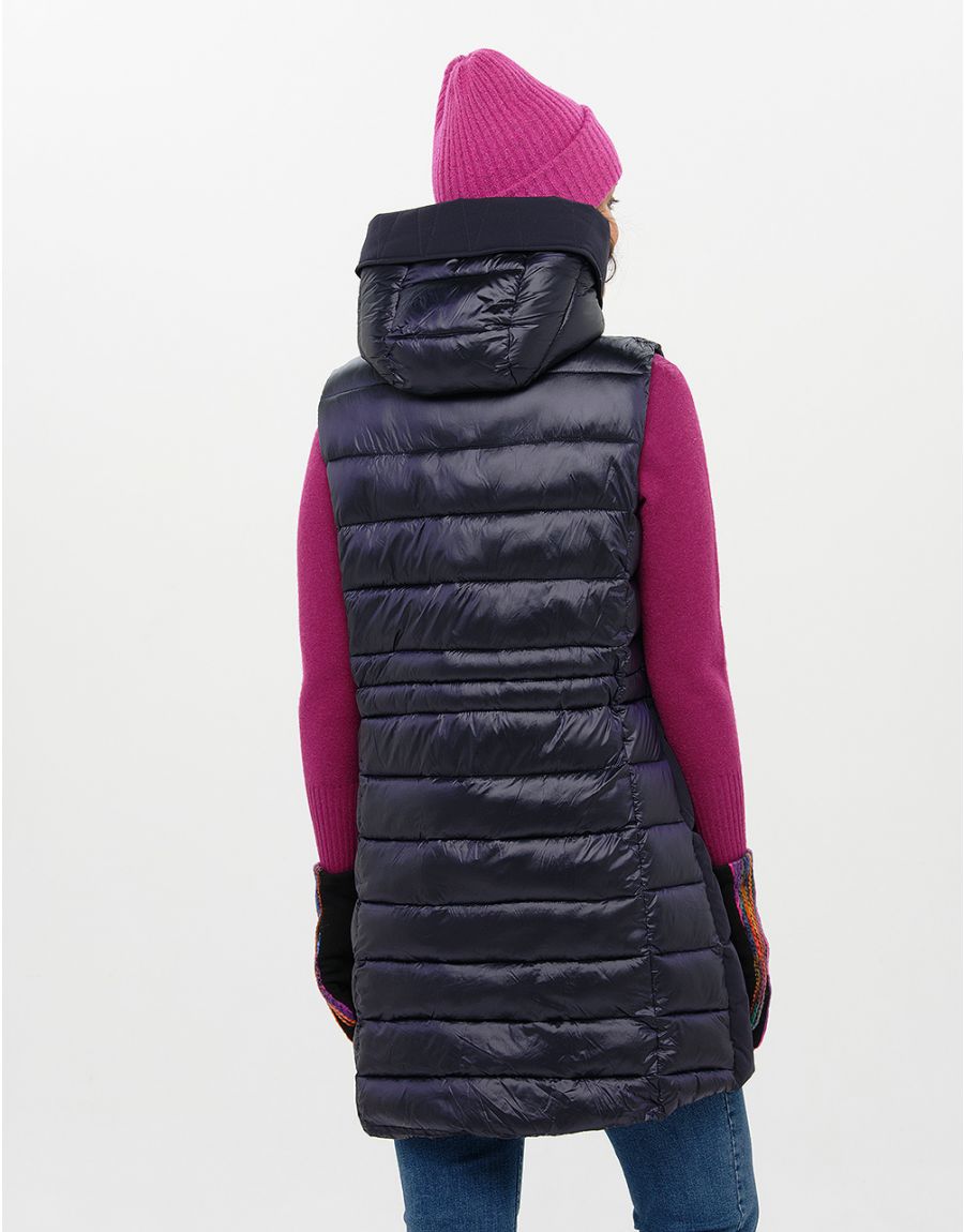 Doudoune longue marine