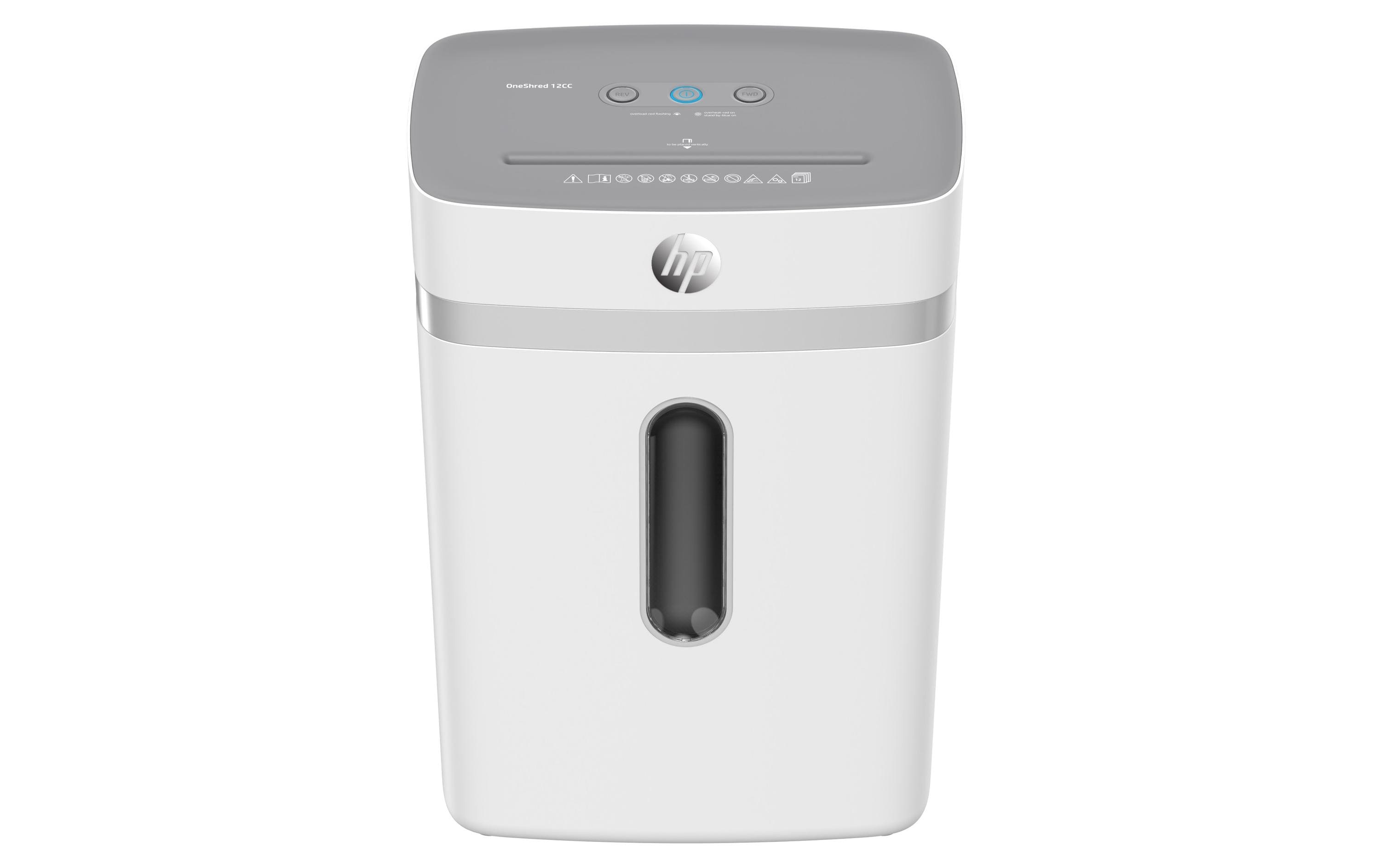 Aktenvernichter OneShred 12CC P-4, 12 Seiten<br>Dokumentenvernichter von HP