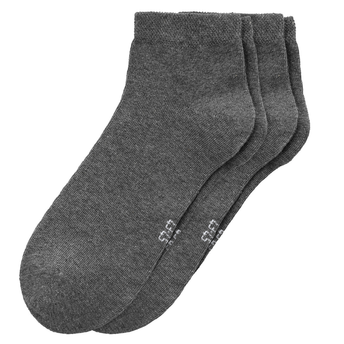 VanVaan 2 Paar Herren Sneaker-Socken in Knöchelhöhe grau
