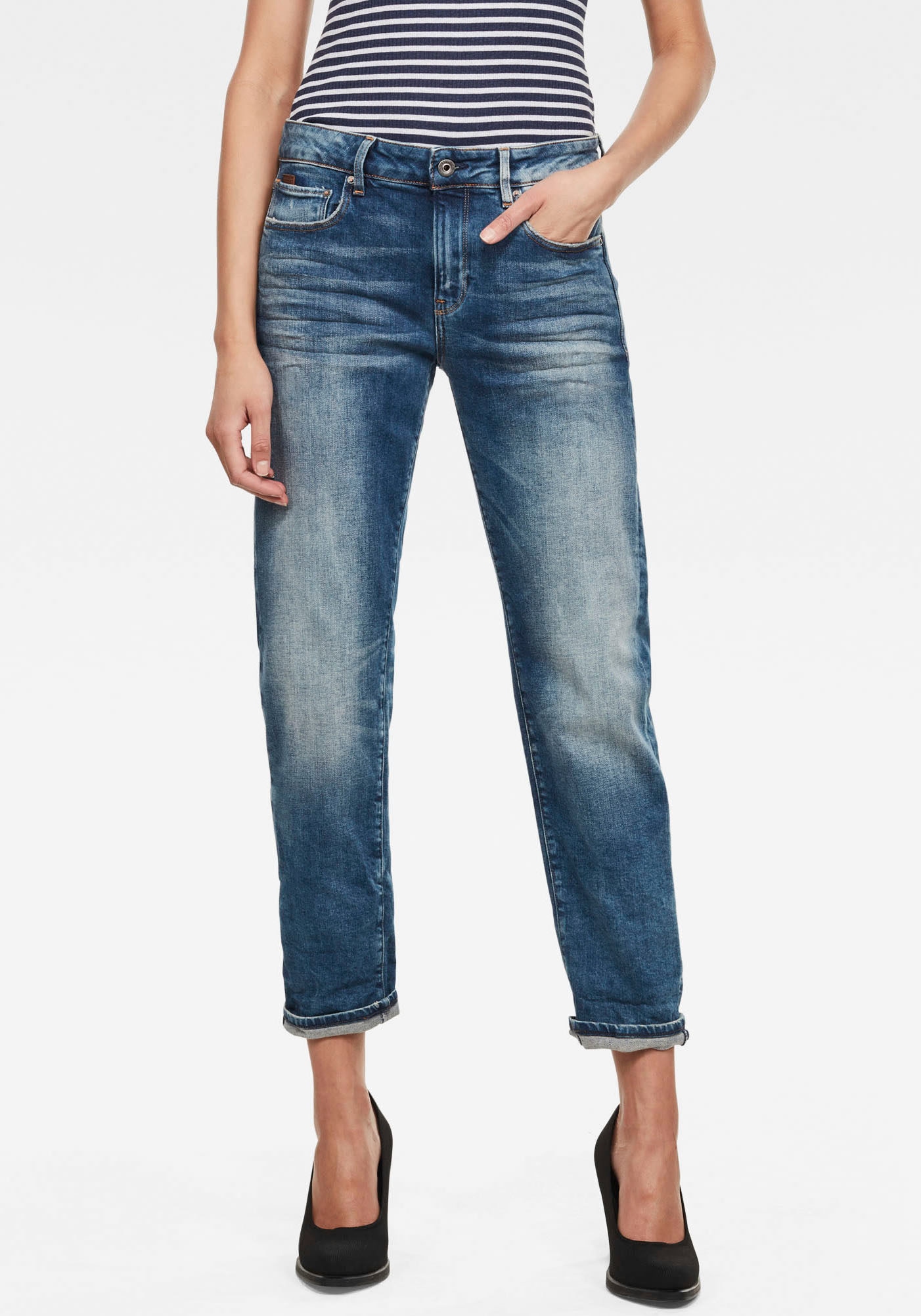 G-STAR Boyfriend-Jeans »Kate Boyfriend« mit authentischen Used Effekten