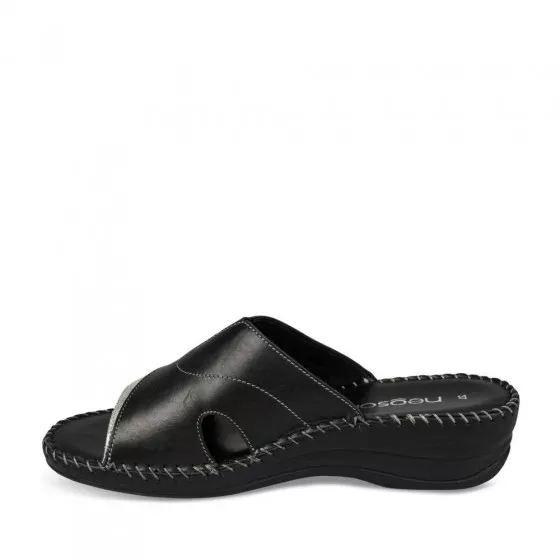 Mules NOIR NEOSOFT RELAX CUIR