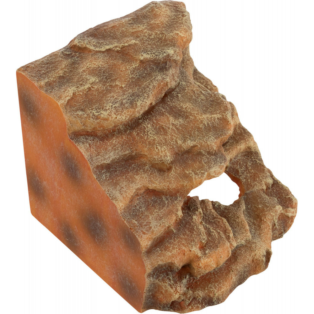 Rocher d'angle avec grotte et plateforme 21 x 20 x 18 cm pour reptiles
