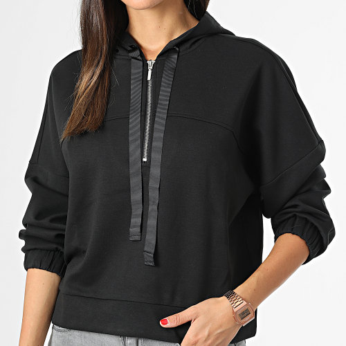 Sweat Capuche Col Zippé Femme Cisne Noir