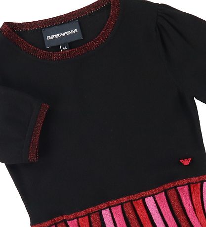 Emporio Armani Kjole - Strik - Sort/R?d