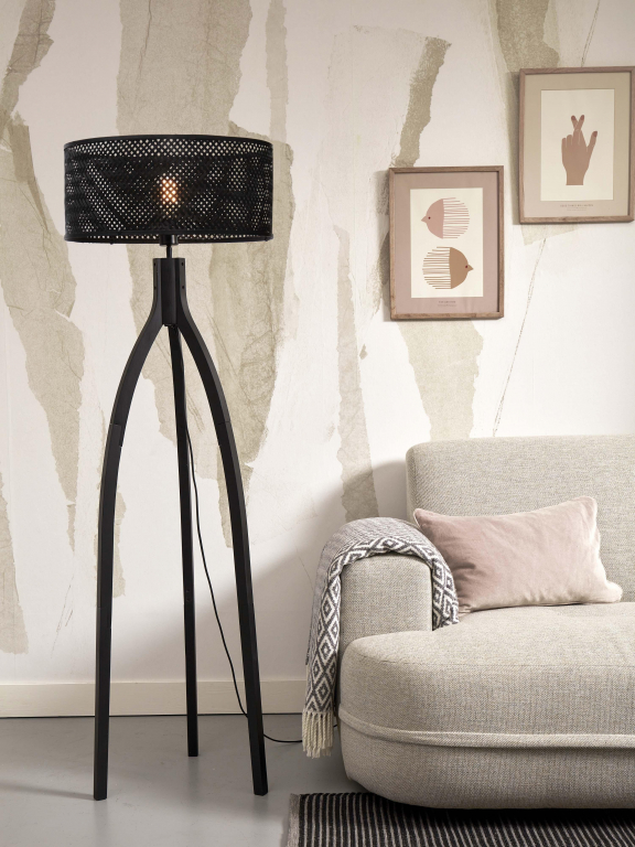 Good&Mojo Java Tripod vloerlamp zwart