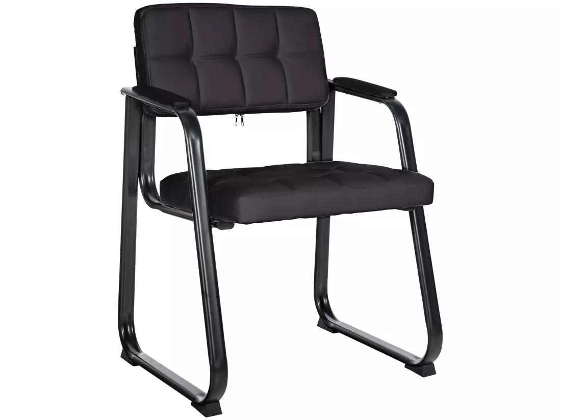 Chaise gondole - Similicuir & Métal noir mat - Noir - Canada B