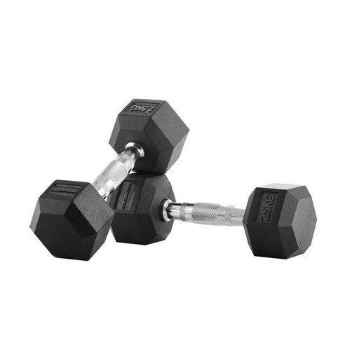 Halteres hexagonais de 2,5 kg (par)