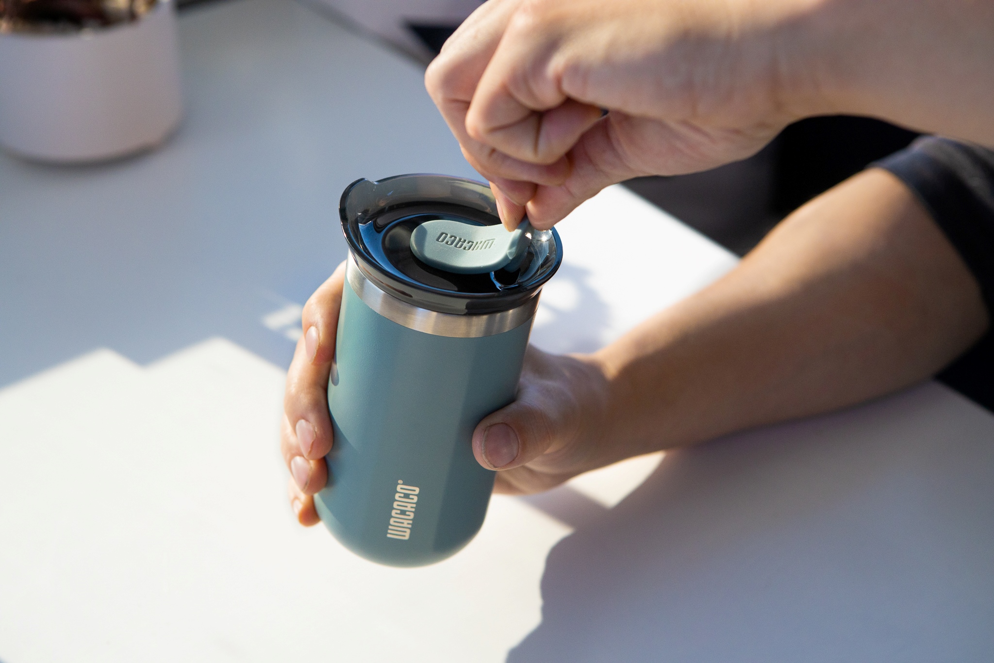 Octaroma Lungo thermosbeker - Cadet Blue