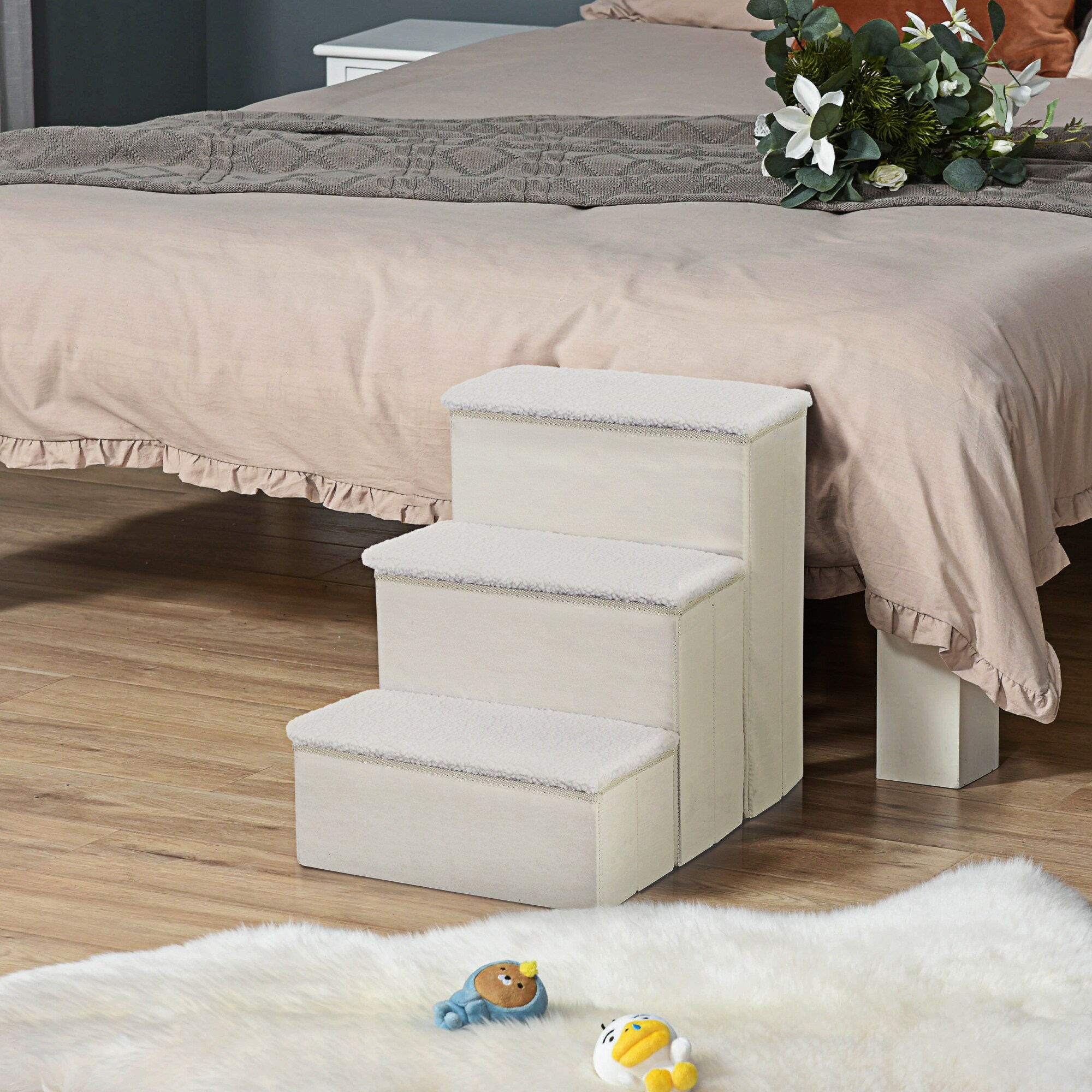 PawHut Haustiertreppe mit 3 Stufen 40 x 54 x 48 cm (BxTxH)