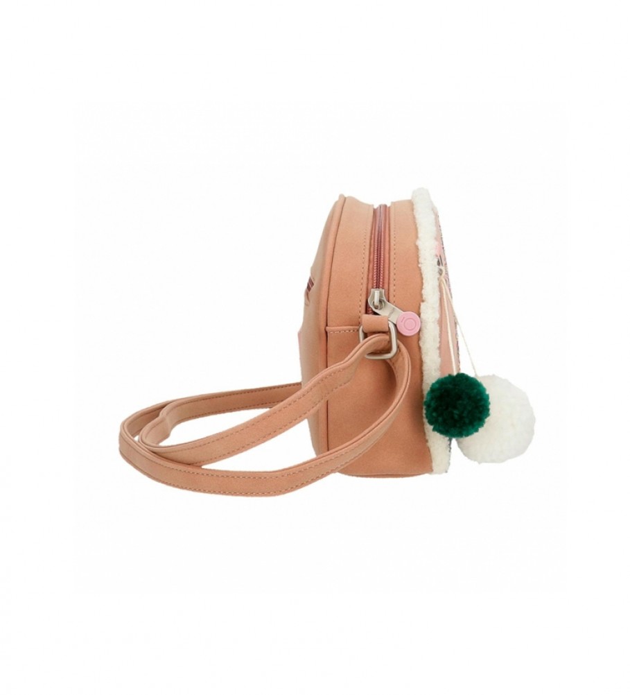 Bolsa transversal Enso Shine Stars, rosa e verde - 20,5 x 16,5 x 6 cm -
