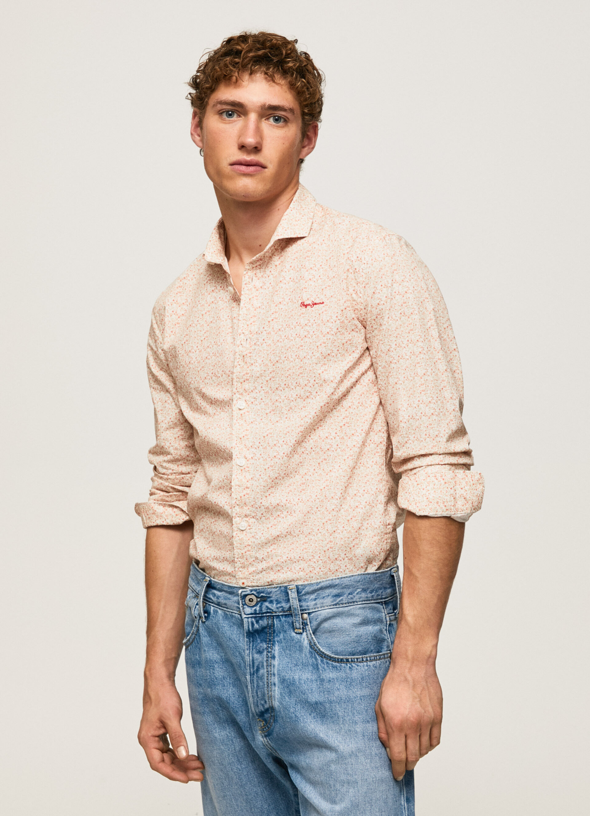 Camisa Lucas Fit Slim Popeline - branco-sujo