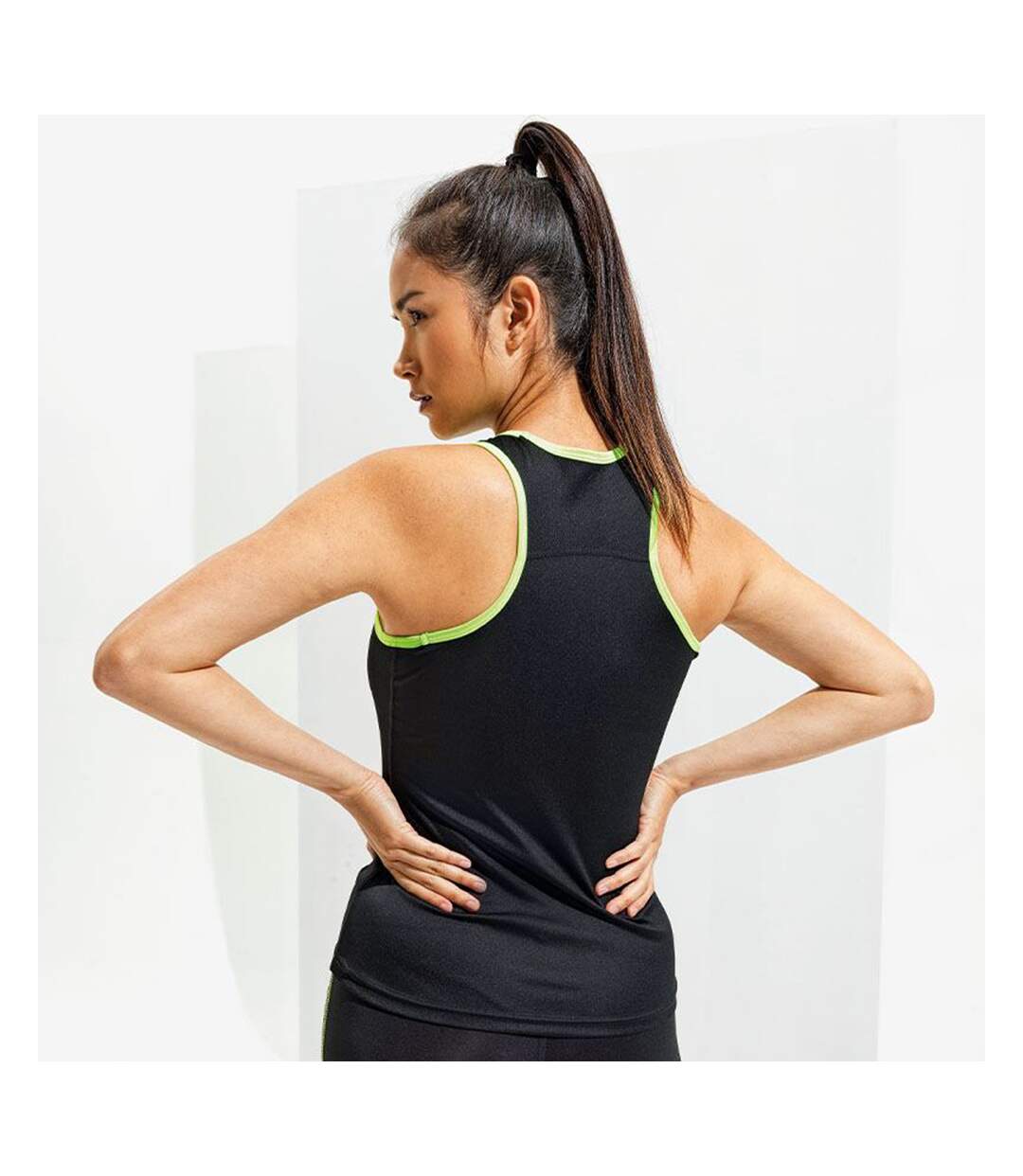 Tri Dri - Débardeur de fitness - Femmes (Noir / vert) - UTRW4801