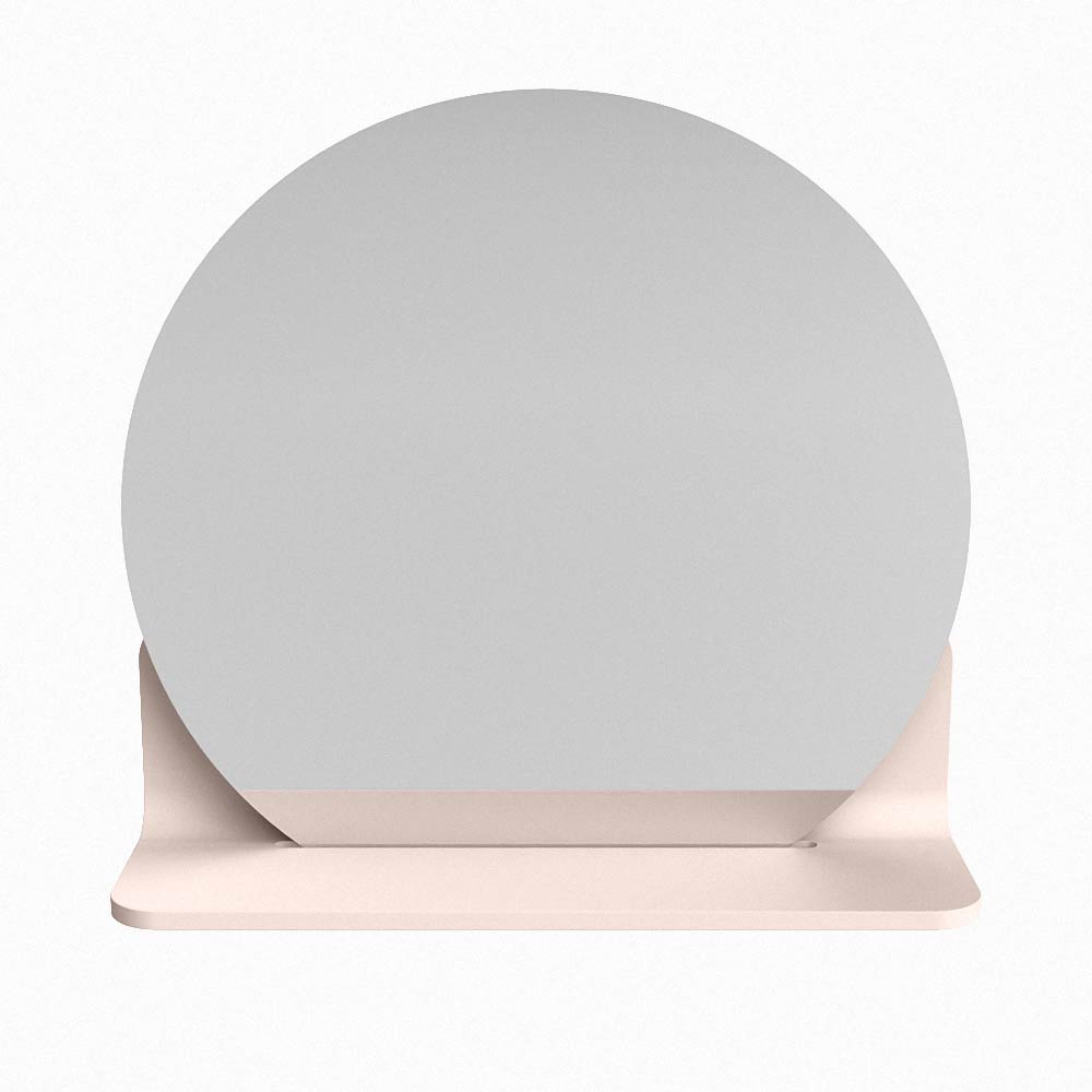 Mondiaz Spot spiegel rond Ø40cm met planchet rosee