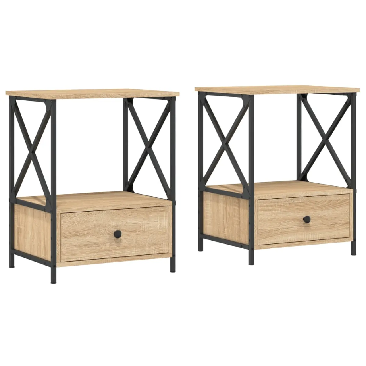 VIDAXL - Tables de Chevet 2 pcs