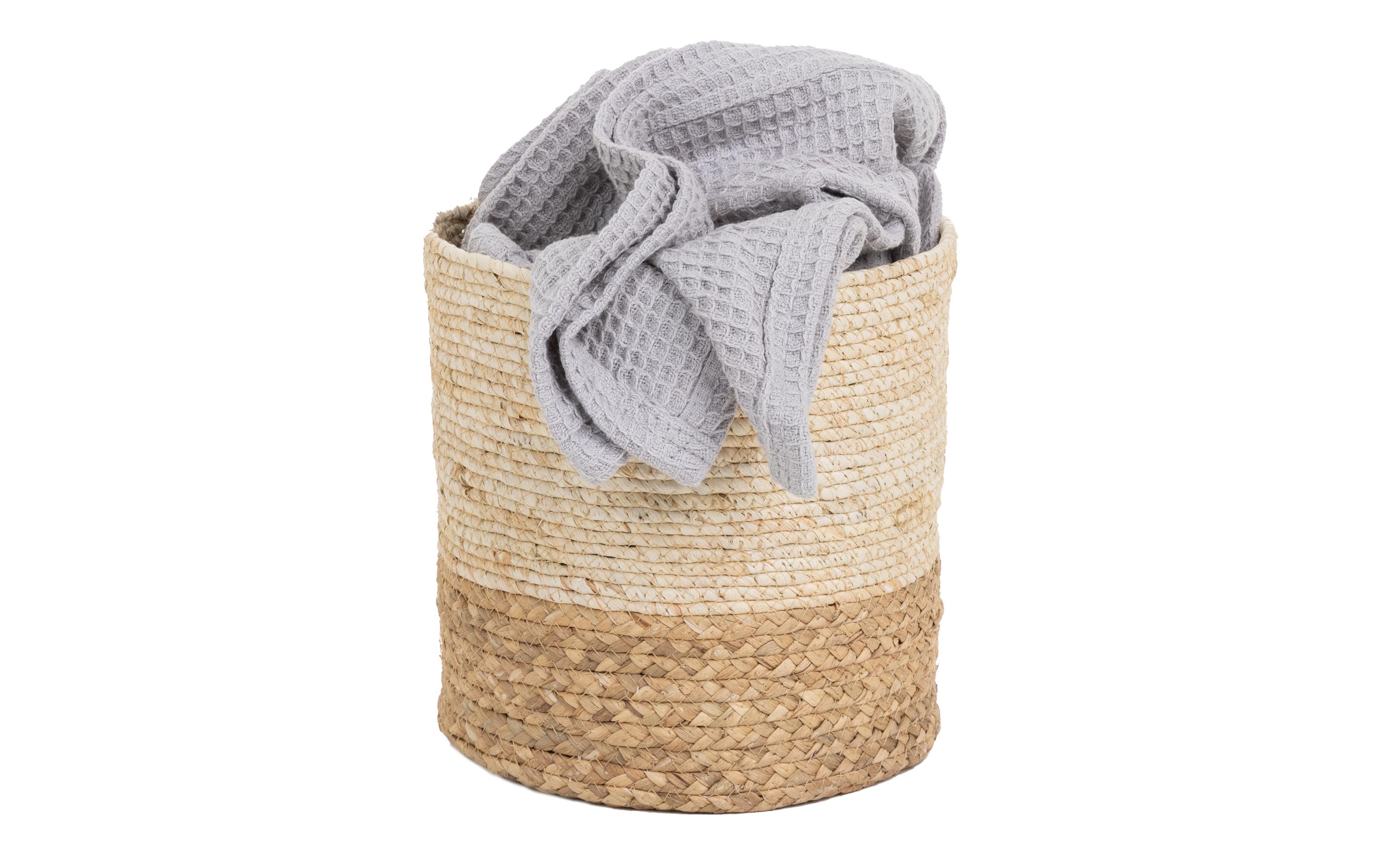 Aufbewahrungskorb Beige/Braun, 29 x 25 cmGeflochtener Behälter