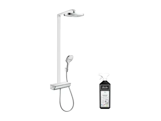 Colonne de douche thermostatique HANSGROHE Raindance Select E 3 jets chromée + nettoyant Briochin