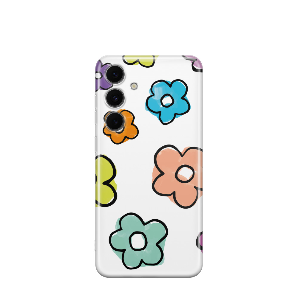 Samsung Galaxy S24 FE Gummi Hülle Farbenfreude - Versch. Farben