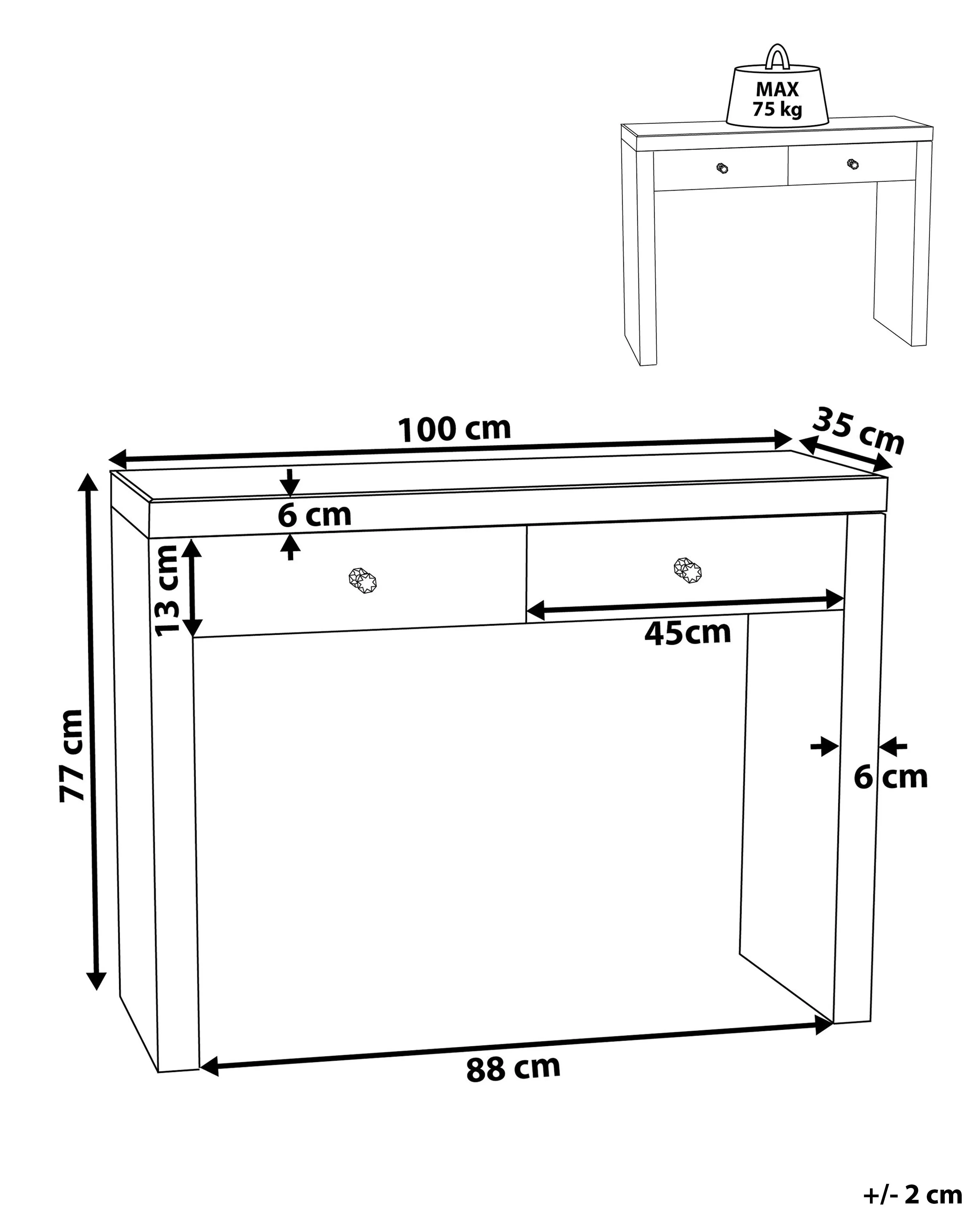 Sidetable MARLE Spiegelend zilver