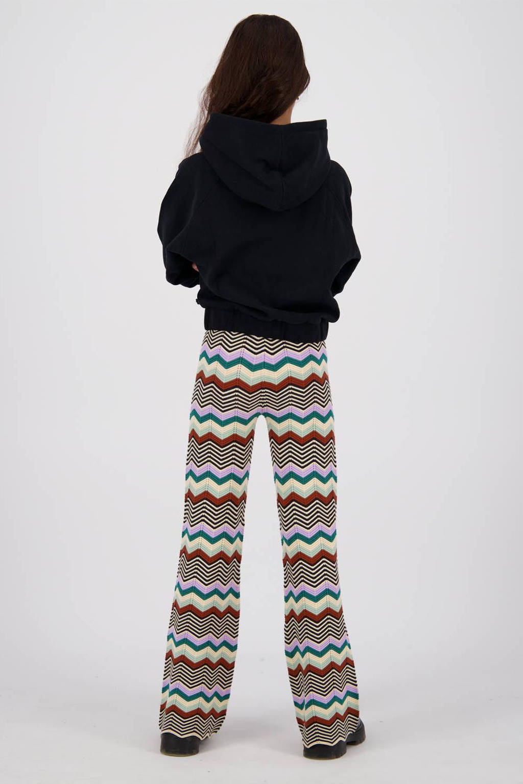 Vingino hoodie Nava met printopdruk zwart