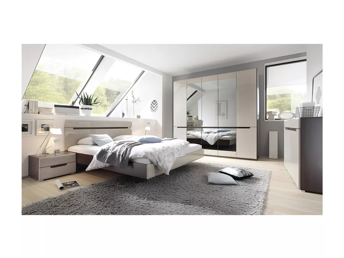 Chambre complète HEKTOR 160x200 cm - AVEC ARMOIRE