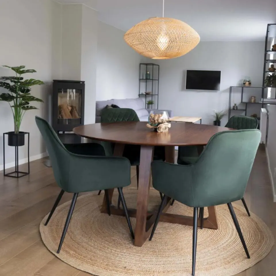Vloerkleed Ø180cm Jute - Naturel - Kleed Bombay