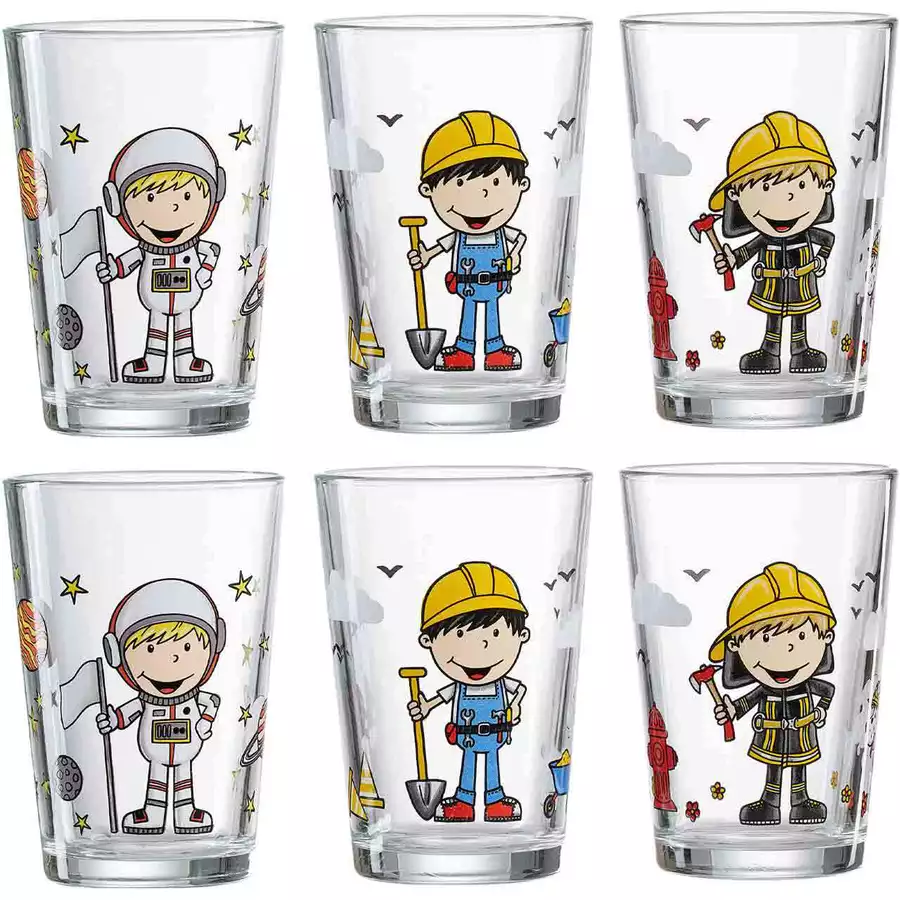 Ritzenhoff & Breker GmbH & Co. KG Kindergläser Berufe Jungen 205 ml 6er Set bunt