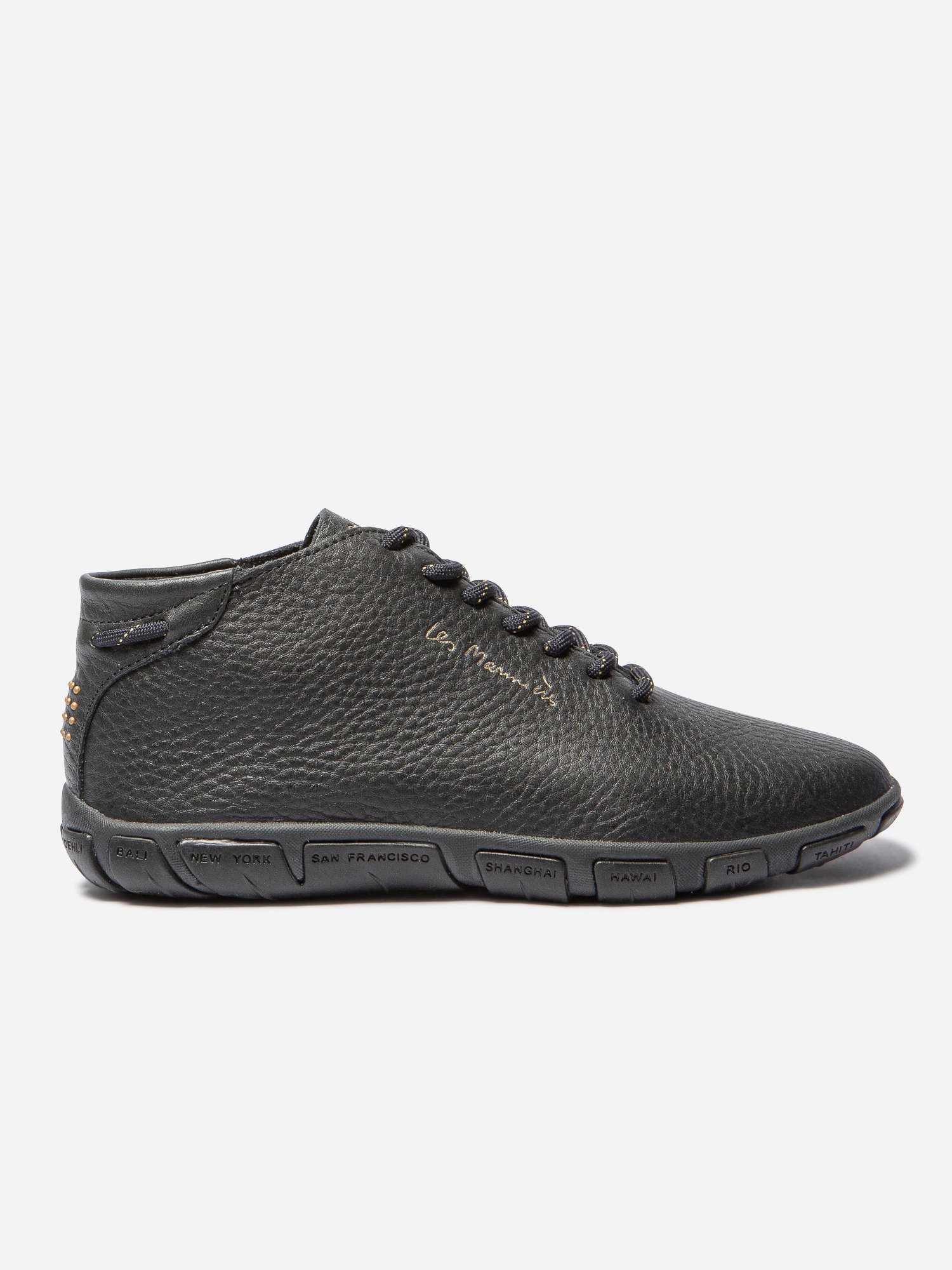 Tennis Montantes Femme Confort Marine Détail Or