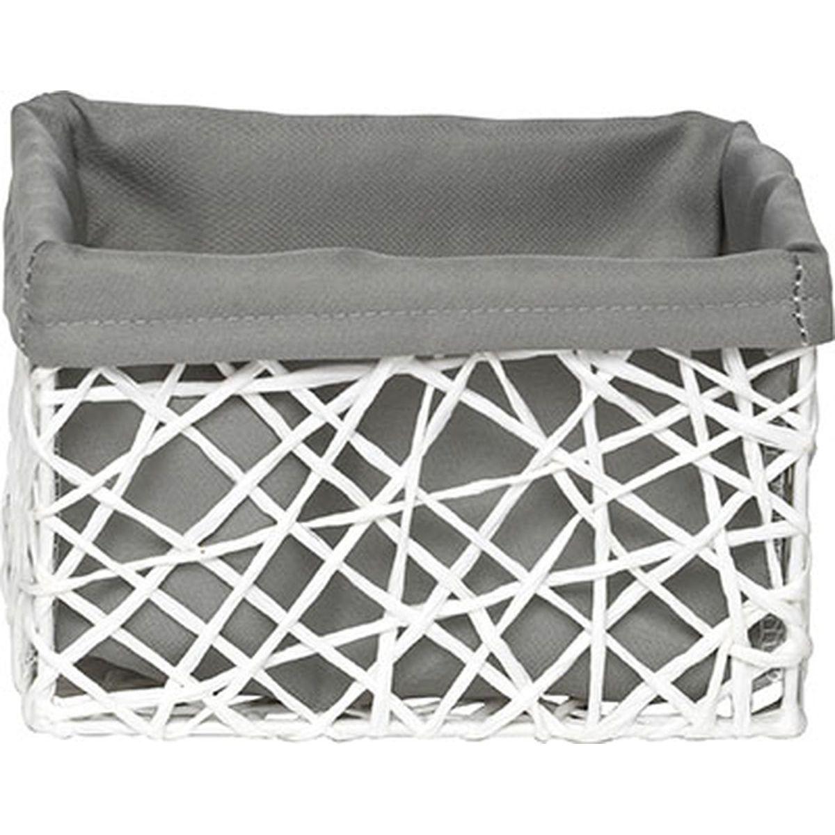 PANIER GM PAPIER BLANC TISSU GRIS