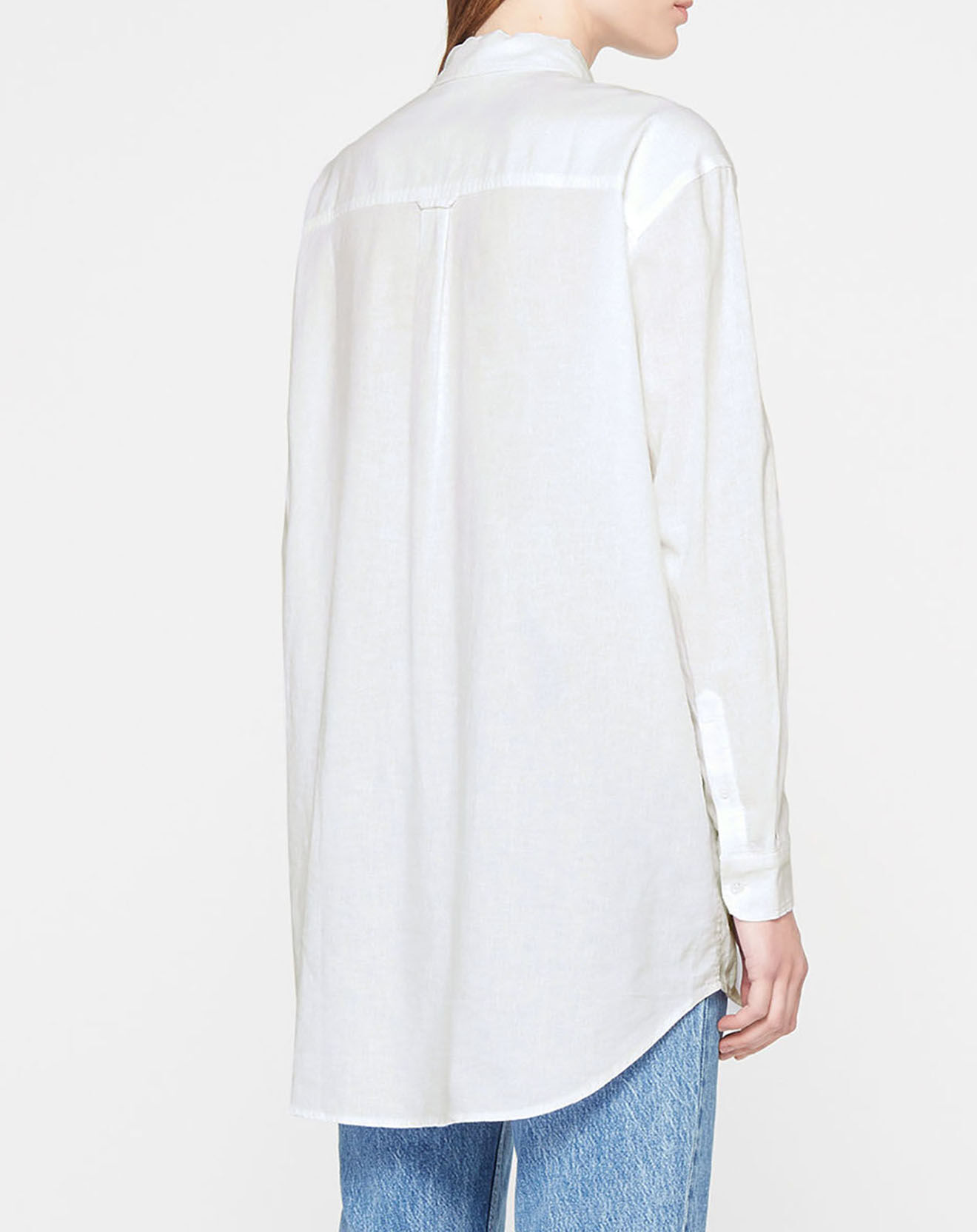 Tommy Jeans Chemise en Lin mélangé regular fit relaxed long blanche