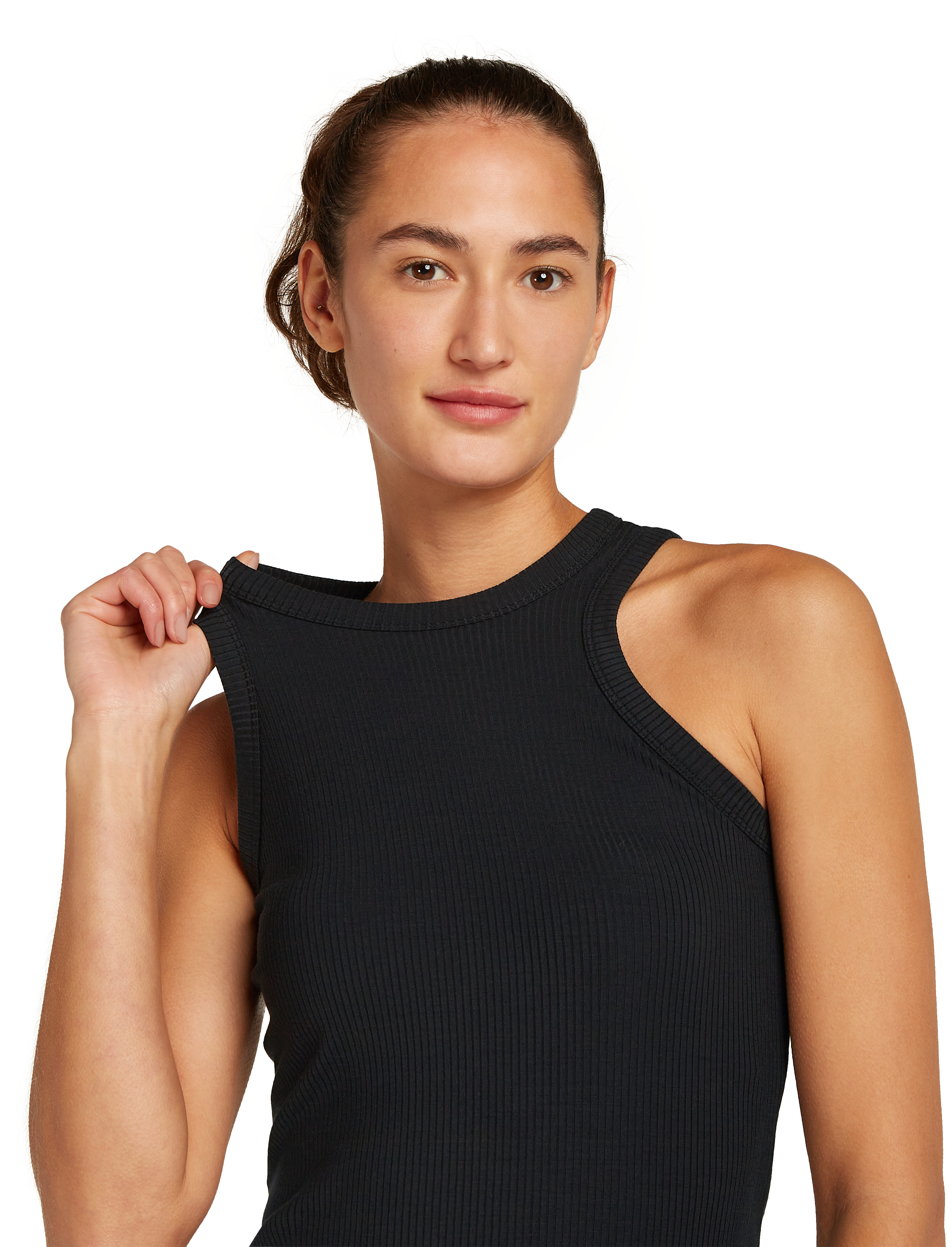 W Merino Blend Rib Lotus Tank