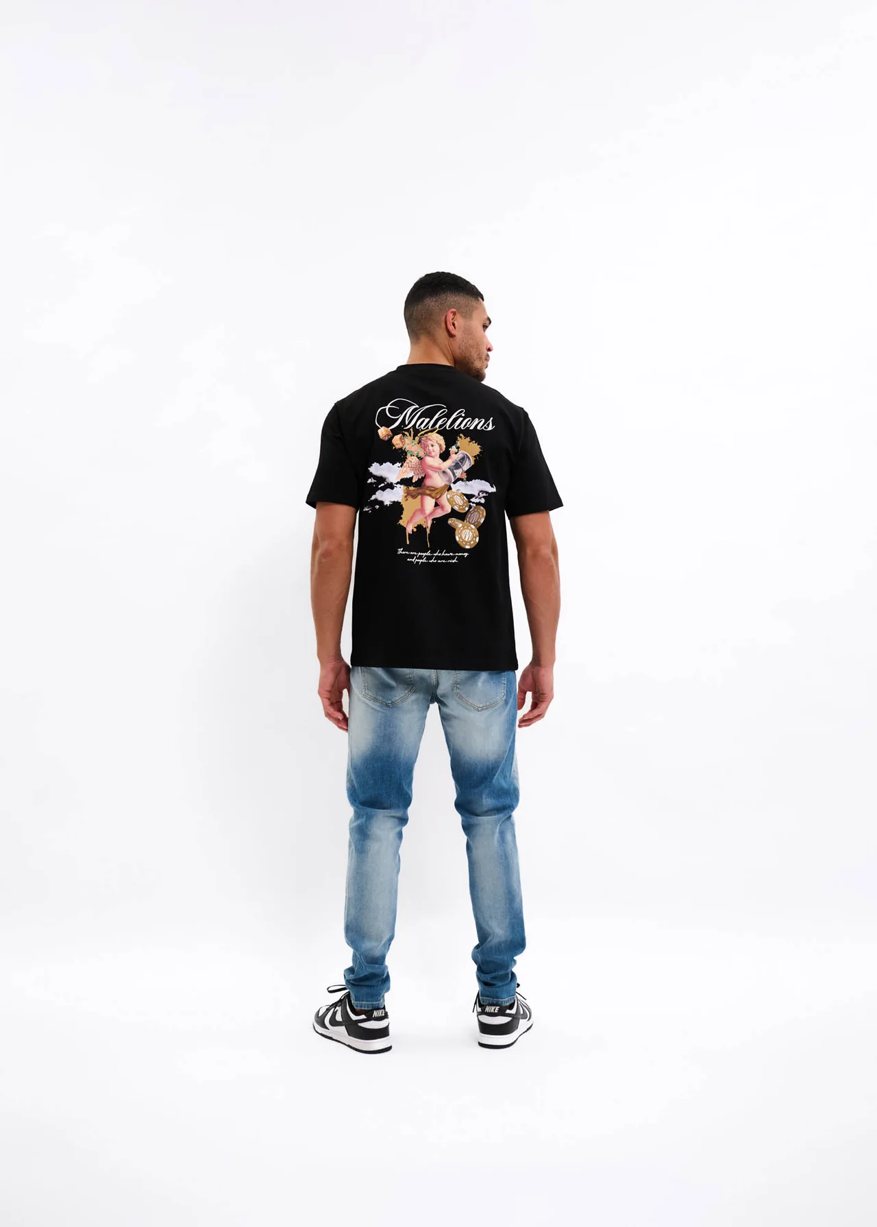 Malelions Angel T-Shirt Heren Zwart