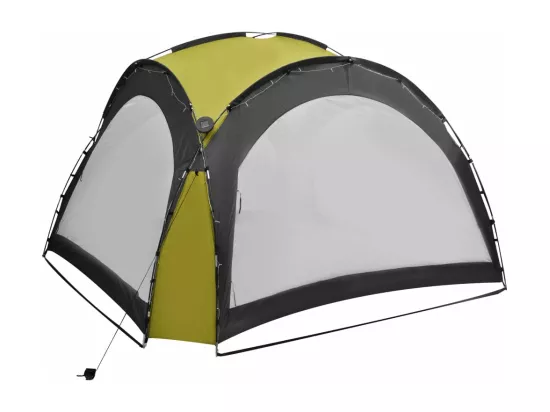 Tente de réception avec LED et 4 parois 3,6x3,6x2,3 m Vert