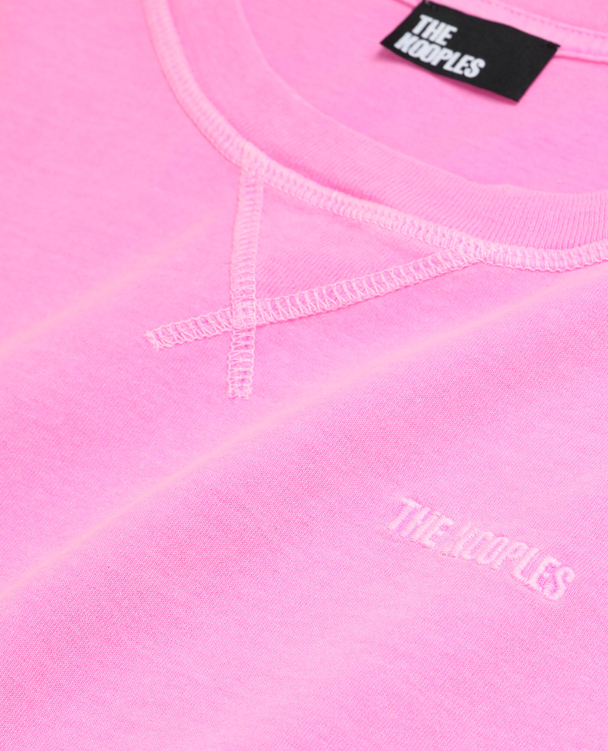 T-shirt rose fluo avec logo