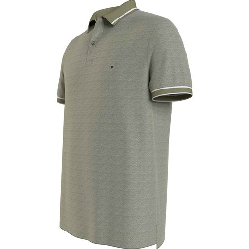 Tommy Hilfiger Monotype Oxford Collar Polo, Faded Olive/Ecru, L