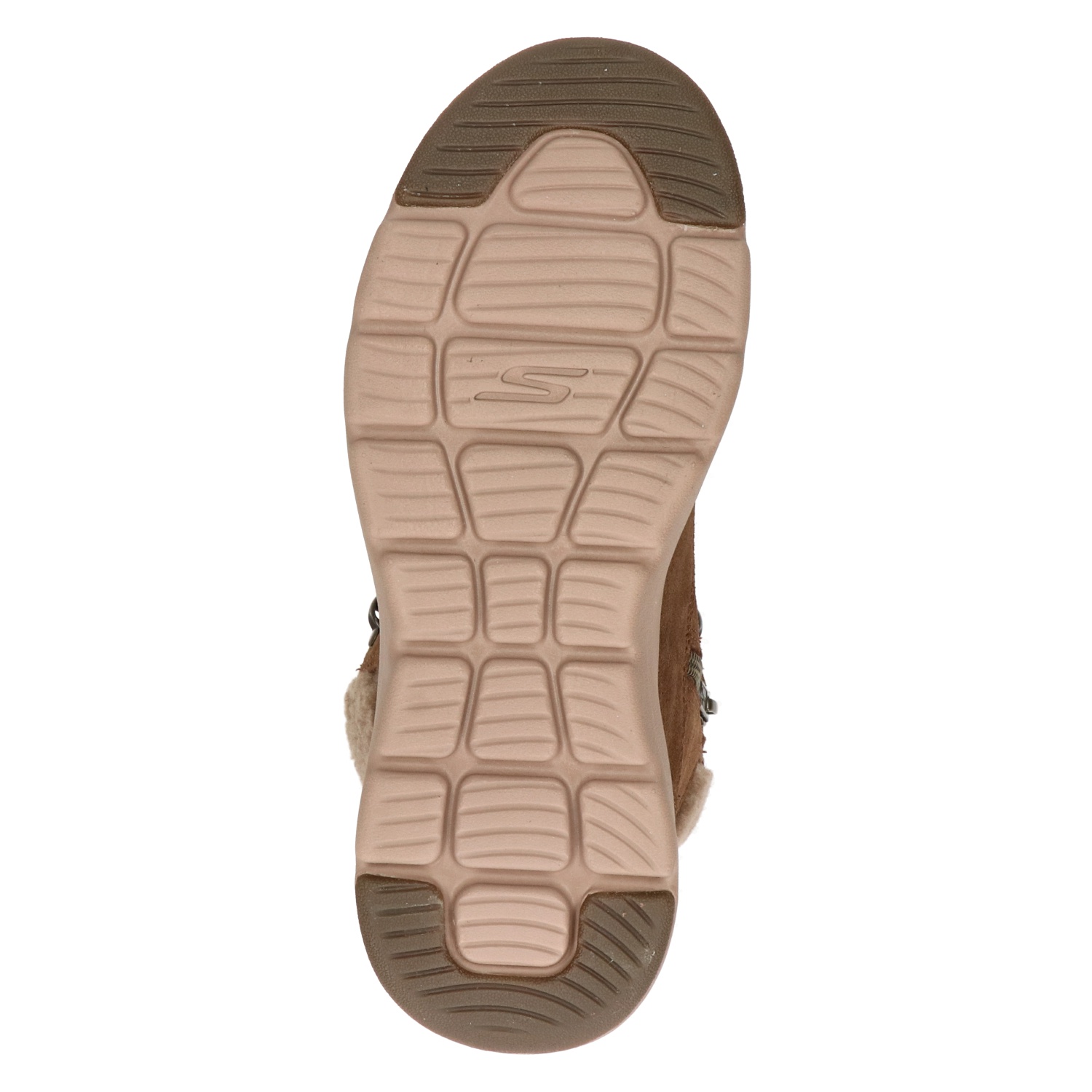 Go Walk dames veterboot Skechers Cognac