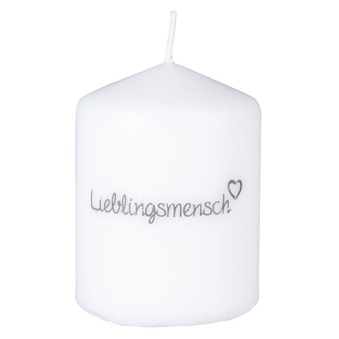 Stumpenkerze - Lieblingsmensch - ca. 6 x 8 cm