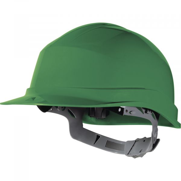 Deltaplus Capacete de Estaleiro com Teia Fecho Guia Verde Ajustável