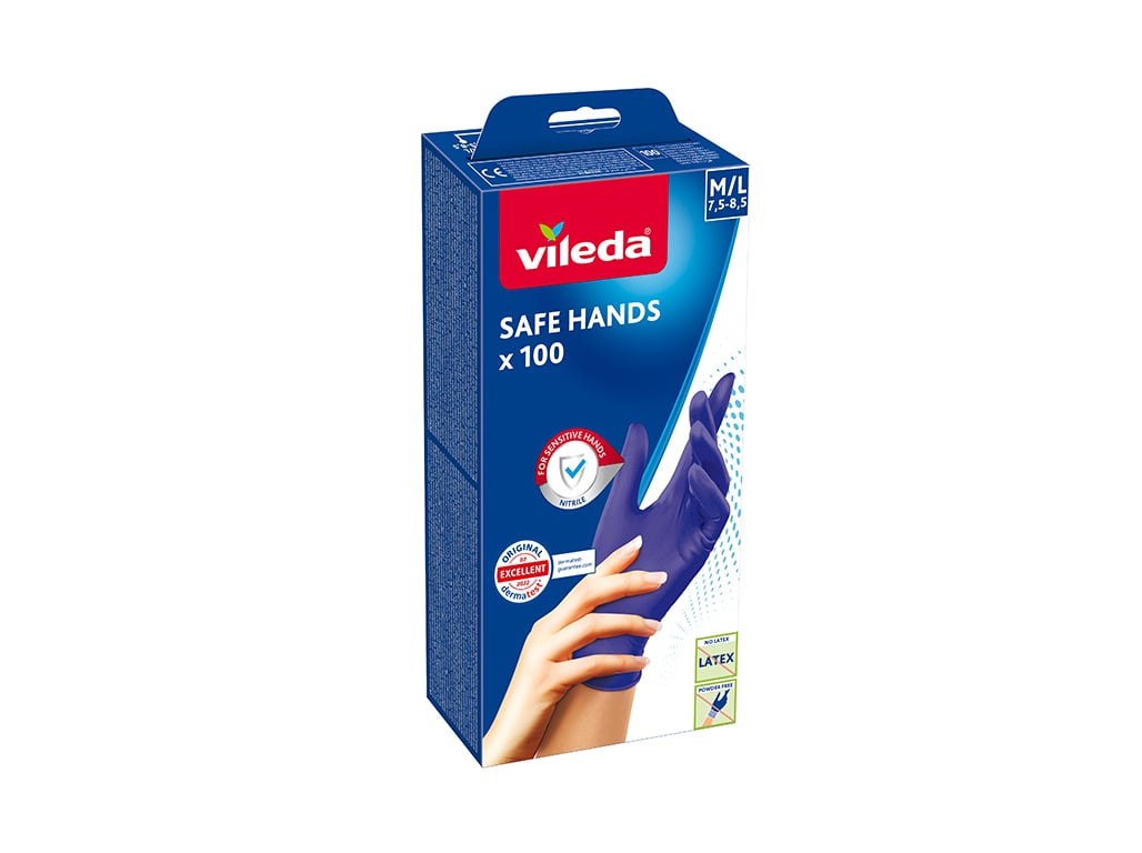 LUVAS VILEDA NITRILO M/G 100UN