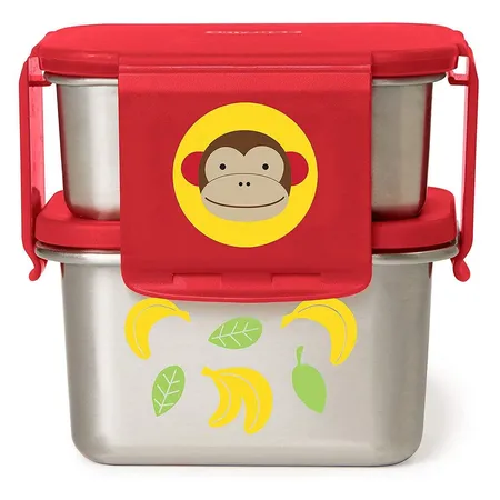 Skip Hop Zoo Isoliertes Edelstahl-Pausen-Set – Affe, mehrfarbig