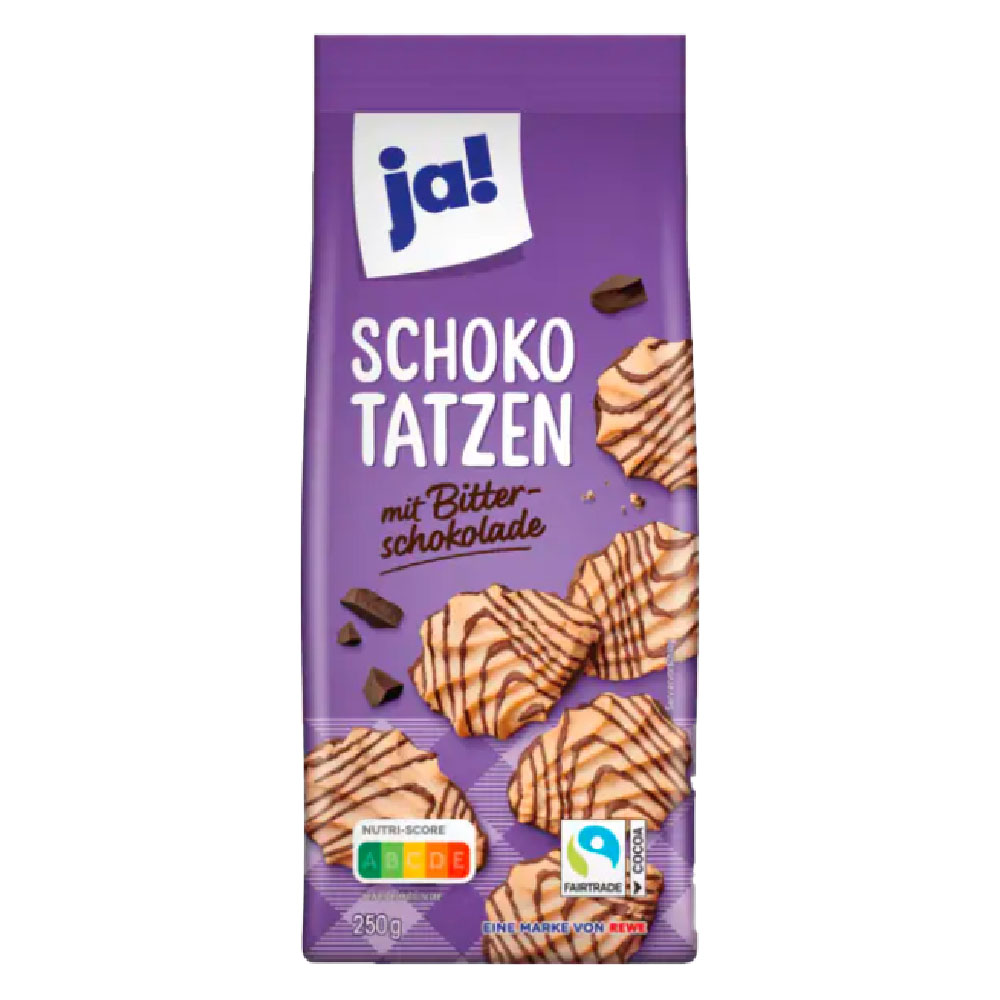 ja! Schokotatzen mit Zartbitterschokolade 250g MHD:30.10.25